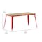 Flash Furniture 30x60 Table Brown Umbrella Top/Red Steel Frame JJ-T146120-BRRD-GG - alternate 3